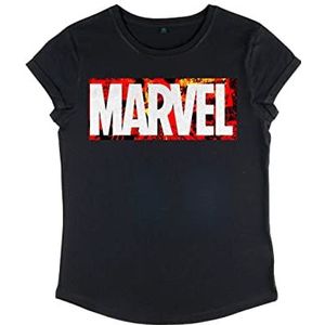 Marvel Hard Mix damesshirt met lange mouwen, zwart.