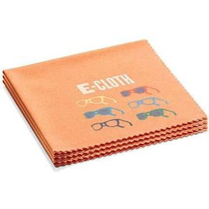 e-cloth Reinigingsdoek voor brillen, microvezel, oranje, 3 stuks