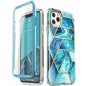 i-Blason iPhone 11 Pro Max Glitter Case met displaybeschermfolie [Cosmo serie] behuizing 360 graden voor iPhone 11 Pro Max 2019 6,5 inch, oceaan