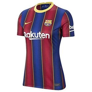 Nike FC Barcelona Stadium Home T-shirt voor dames, Deep Royal Blue/(Varsity Maize) (Full Sponsor)