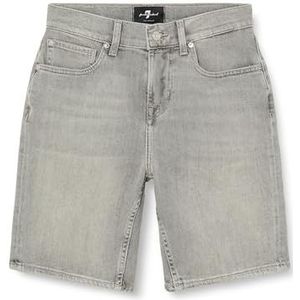 7 For All Mankind Intrinsieke rechte denim shorts voor heren, grijs.