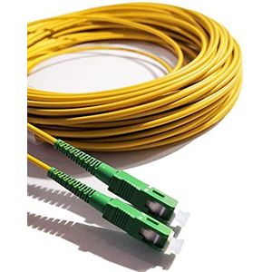 Elfcam® - Glasvezelkabel (optische kousenband) SC/APC naar SC/APC voor Orange Livebox SFR La Box Fibre Bouygues Telecom Bbox Mobistar (15 m)