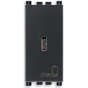 Vimar 19292.C.25 Arké USB-voeding 25 W voor elektronische apparaten, USB C-uitgang, Power Delivery-technologie