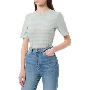 ICHI Ihmira Ss T-shirt pour femme, 203119/Doeskin W. Blue Stripe, M