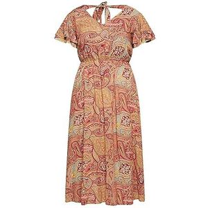 TOORE Damesjurk met paisley-print 15827048-TO01, bordeauxrood, meerkleurig, XXL, jurk met kasjmierprint, XXL, Jurk met kasjmier print, XXL