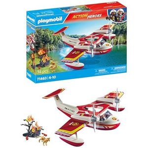 Playmobil Act!on Heros Brandweervliegtuig met Wisfunctie 71463