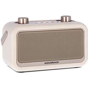 Nordmende Transita 30 draagbare digitale radio (DAB+, FM, audio-streaming, Bluetooth, wekker, tijd, favoriete opslag, LCD-display, hoofdtelefoonaansluiting, stereoluidspreker, 2 x 3 W) beige