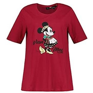 Ulla Popken Dames T-shirt grote maten, Rood