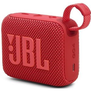 JBL GO 4, ultra-draagbare bluetooth-luidspreker, JBL Pro-geluid, krachtige bas, 7 uur batterijduur, Playtime Boost-functie, waterdicht en stofdicht, IP67, rood