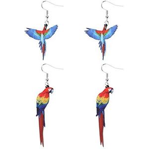 Acryl bungelende kolibrie vogel oorbellen oorbellen oorbellen sieraden voor vrouwen meisjes kinderen papegaai dier oor hanger charmes adelaar, calambak, acryl, Acryl, Acryl