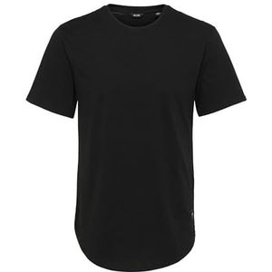 ONLY & SONS Onsmatt Longy SS Tee Noos T-shirt voor heren,, zwart.
