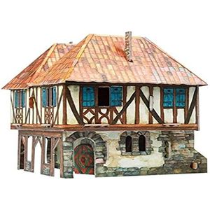 Keranova keranova282 15 x 11 x 16 cm Clever papier middeleeuwse stad burgher huis 3D puzzel