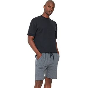 Trendyol shorts en bermuda, antraciet, normale pasvorm, casual, heren, antraciet, M, Anthrazit