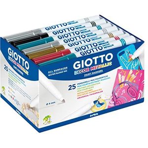 GIOTTO Decor Metallic - Schoolpack met 24 viltstiften voor meerdere houders