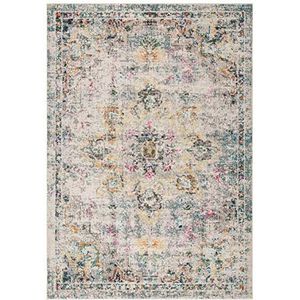 Safavieh Modern chic tapijt voor woonkamer, eetkamer, slaapkamer - Madison collectie - laagpolig, grijs en goud, 61 x 91 cm