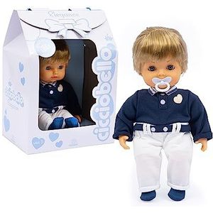 Cicciobello Elegance Een unieke collectie met klassieke en elegante kleding Model met blauwe sweatshirt, voor kinderen vanaf 2 jaar, Ccbc3300, Giochi Preziosi