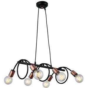 Homemania 1449-74-06 hanglamp Done voor woonkamer, statafel, lamp, zwart, metaal, 61 x 37 x 80 cm