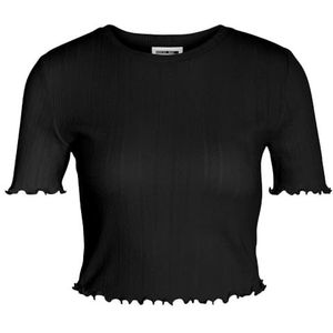 Noisy may Nmjudy S/S Babylock Detail JRS FWD Noos T-shirt pour femme, Noir, S