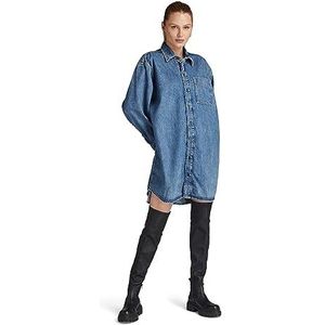 G-STAR RAW Oversized denim jurk voor dames, Blauw (Faded Waterfront D23675-d301-d895)