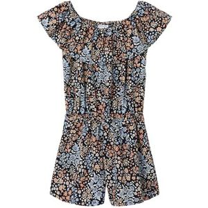 NAME IT Nkfvinaya Ss Playsuit Fffff Noos Nkfvinaya Ss Fffff Noos Jumpsuit voor meisjes (1 stuk), Blauw