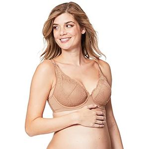 Cake Lingerie Cake Women's Truffles Flexi Wire Maternity Moulded Cup Plunge Lace Nursing Soutien-gorge de grossesse pour femme, Beige (Beige Nude), 85F (Talla del fabricante: 32E UK/ 70F EU)