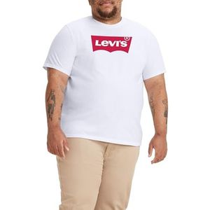 Levi's Big & Tall Graphic Tee T-shirt voor heren (1 stuk), Batwing White