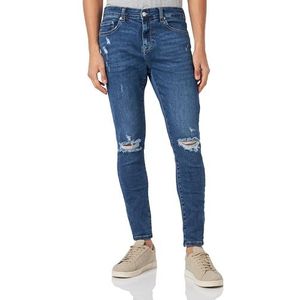 ONLY & SONS Onsfly Skinny Mas Dnm Box Skinny Jeans voor heren, Medium donkerblauw denim