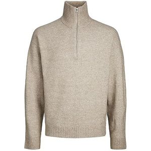 JACK & JONES Jorollie Knit Half Zip Sn Gebreide trui voor heren, Atmosfeer