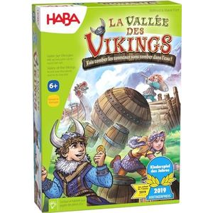 HABA - Vikingvallei - Bordspel voor kinderen en familie - Tactisch en strategisch behendigheidsspel - Prijs van het jaar - Groot speelbord - 6 jaar + - 304698
