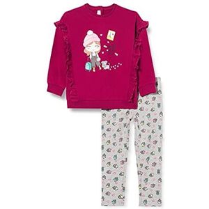 Chicco Completo Bambina Felpa + leggings voor baby's, meisjes, Lilla Scuro