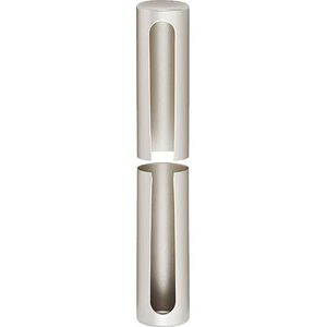 cyclingcolors 2 stuks ritssluitingen voor deurramen, kunststof hulzen, 20 mm, wit, lengte 118 mm, kunststof