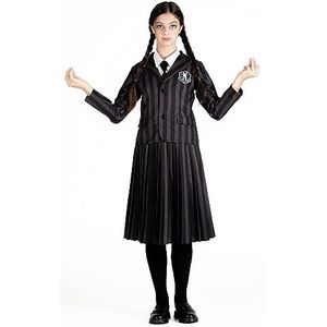 Wednesday Addams Nevermore Academy School Uniform Kostuum Verkleed Fancy Dress Girl Officieel Wednesday (maat 8-10 jaar)