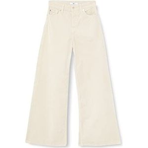 7 For All Mankind Zoey Corduroy Winter White Shorts, Regular Vrouwen, Wit, 23 W/23 l, Wit.