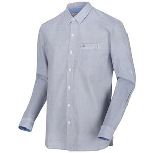Regatta Shirt met lange mouwen, banning, 100% katoen, met borstzak, T-shirt, heren, ticking Stripe, FR: 2XL (fabrieksmaat: XXL)