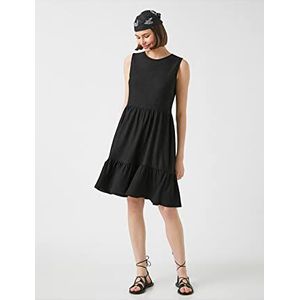 Koton Casual jurk met ronde hals, dames, zwart (999), L, zwart (999)