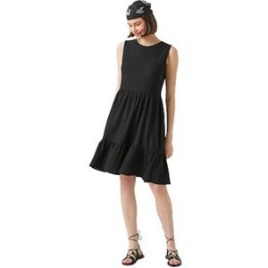 Koton Casual jurk met ronde hals, dames, zwart (999), L, zwart (999)