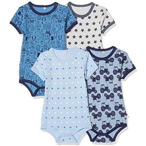Pippi Babybody voor jongens, blauw (725), 50, blauw (725)