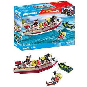 PLAYMOBIL Action Heroes Brandweerboot met Waterscooter - 71464