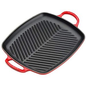 Le Creuset Signature Rechthoekige grill, geëmailleerd gietijzer, 30 cm, kersen, 20201300600422