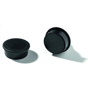 Durable 470101 magneten, 15 mm, 75 p, zwart, 8 stuks, voor prikbord, koelkast