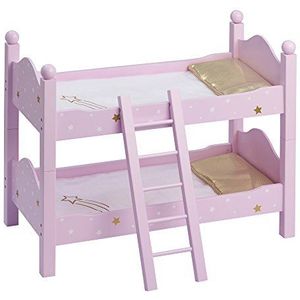 Olivia's Little World Poppenbed Twinkle Stars Princess 2 stapelbedden Hout TD-0095AP