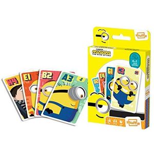 Cartamundi Shuffle Fun Minions 2 kaartspel met 4 spelletjes, gezinnen, koppels en actiepspel