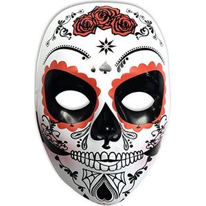Rubies 's Katrina schedel mascara met rozen Día de Los Muertos, één maat, s3186