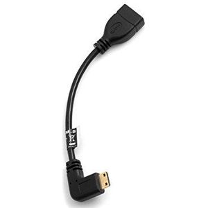 System-S Mini HDMI stekker 90° schuin naar standaard HDMI-aansluiting 16cm