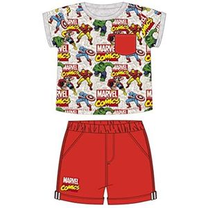 CERDÁ LIFE'S LITTLE MOMENTS - Zomeroverall voor jongens van Iron Man, Hulk & Captain America van 100% katoen en bestaande uit shorts en korte mouwen. Officieel Marvel-licentieproduct, rood, Eén maat, Rood
