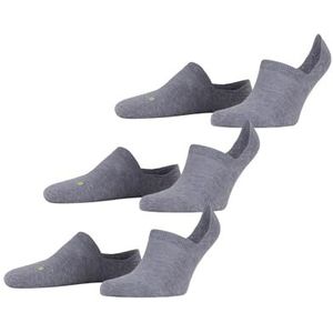 FALKE Lot de 3 paires de chaussettes unisexes Cool Kick Invisible U IN - Douces et respirantes - Séchage rapide - Couleur unie - 3 paires - Gris (Light Grey Melange 3775) - Respectueux de