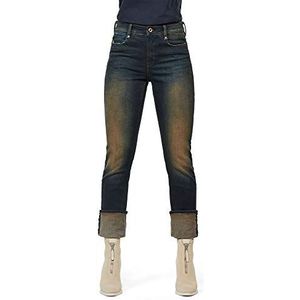 G-STAR RAW Noxer High Straight Jeans voor dames, blauw (Antic Blight Green C052-b814)