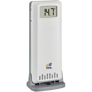TFA - Dostmann TFA 30.3906.02 ID-A6 professionele hygro-warmtezender voor temperatuur en vochtigheid, voor TFA.me-stations, voor temperatuurregeling, buiten of binnen, bereik van