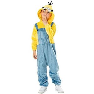 Rubies Minion onesie kostuum voor jongens en meisjes, uniseks, overall met capuchon, officieel, universeel, minions voor Kerstmis, carnaval, verjaardag, feest en Halloween.