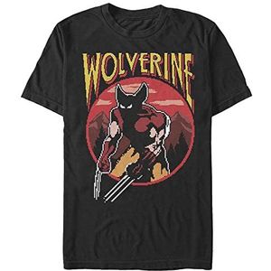 Marvel Wolverine NES Game Organic T-shirt met korte mouwen, zwart, L, SCHWARZ